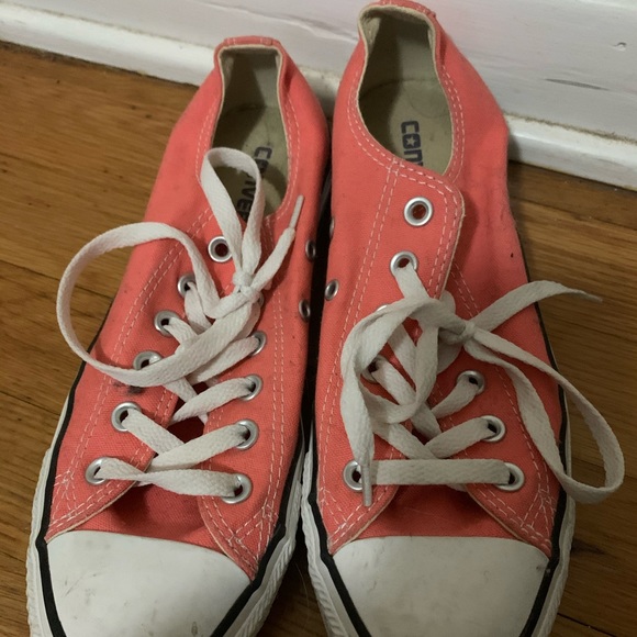 coral converse womens